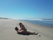 Preview 6 of Drone Films Me Fucking and Sucking on Public Beach