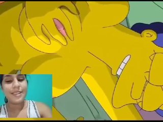 Marge e Homer Simpson Hot Hentai Sem Censura Facial
