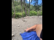 Preview 4 of Stranger caught me flashing tits in the public park river - flashing tits in public