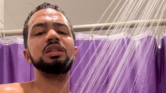 Wanking in the gym showers post workout
