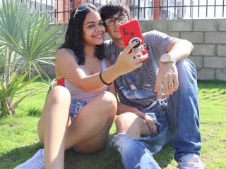 BRUNETTE WITH a BIG ASS is Invited by an Influencer to her HOUSE