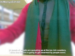 Naughty Petite Asian 😻 Gone Wild 🍑 while 🧊 Ice-Skating ⛸ on Ice Rink for Christmas 🎄