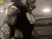 Preview 4 of Santa Hyper Muscle Growth Transformation Animation