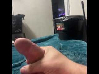 Jerking my Big Cock while People are Working. Caught!