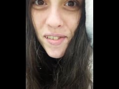 did you bring your own tea bag? hairy girl public restroom pee urine pissing piss fetish toilet girl