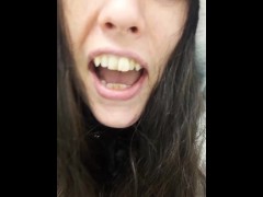 did you bring your own tea bag? hairy girl public restroom pee urine pissing piss fetish toilet girl