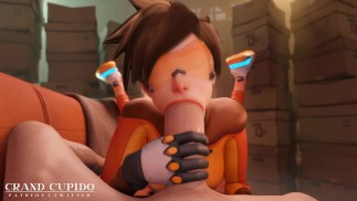 Трейсер сосет гигантский член, как чемпион [Grand Cupido]( Overwatch )