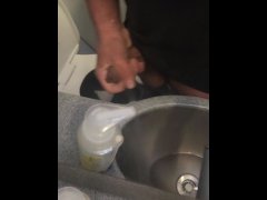 Jacking off on an airplane