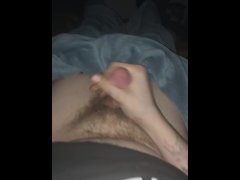 Sexy trans girl playing with her big gock well moaning