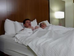 Blonde Stepmom and Stepson Share Hotel Bed 5/16