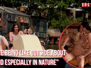 Ersties - 3 Lésbicas Visitam a Lake De Topless Antes De Fazer Sexo