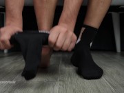 Preview 2 of Big Dick Socks on Big Male Feet! Foot Fetish!