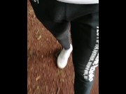 Preview 3 of I went for a run and I get a boner | Bulge in trousers | Onlyfans:@liamdenoche