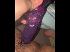 teen slut fucks herself with toy