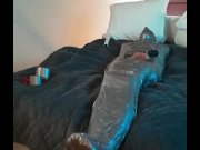Preview 1 of Mummified Sex and Suprise Snowball - Side Of Light - Mummification - Video 3
