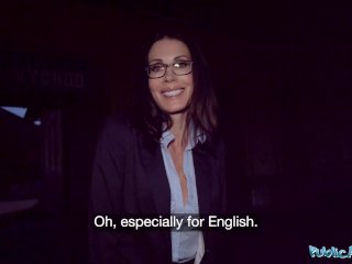 Public Agent Big tits MILF teacher gives big dick deepthroat pov blowjob screenshot number 0
