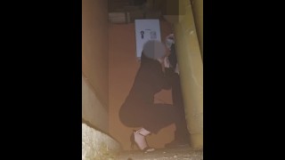 Company Year-End Party Married Woman Gives Blowjob In A Corner Of The Party