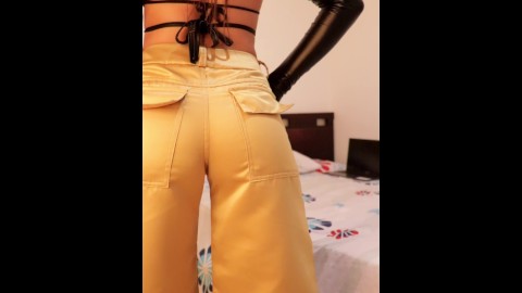 gasses in sexy gold pants