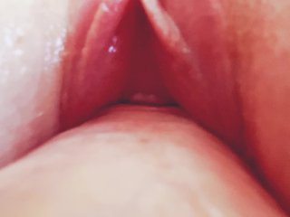 Screen Capture of Video Titled: Camera on Dick! - Extreme Close Up Fuck and CUM Inside Tight Pussy - Amy Hide