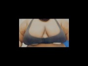 Preview 1 of Superchub man tits in sports bra