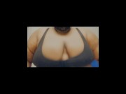 Preview 2 of Superchub man tits in sports bra