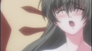 Busty japanse anime tiener neemt harde lul