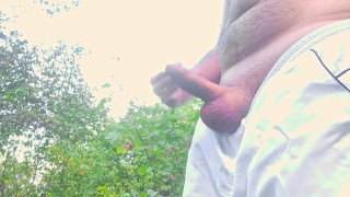 Tourists almost caught me and see me cumming 5 times! Love to cum huge amount of sperm
