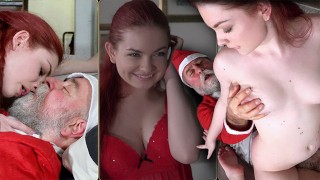 For Christmas Santa Fucks A Pretty Little Redhead In Her Sweet Tight Pussy