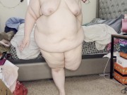 Preview 3 of BBW Woman Tries Naked Yoga Part 2 Day 1 continued