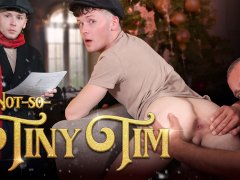 Step Father Gets Seduced By His Stepson While He Is In His Tiny Tim Costume - FamilyDick Christmas