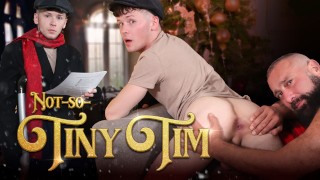 Step Father Gets Seduced By His Stepson While He Is In His Tiny Tim Costume - FamilyDick Christmas