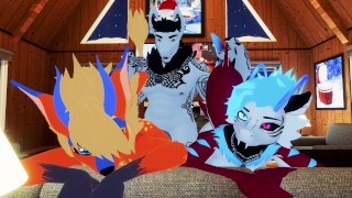 Lesbian Couple VR Is Fucked By A Furry Santa