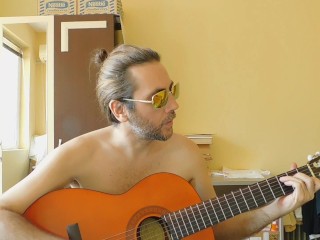 Naked Dude Plays the Guitar