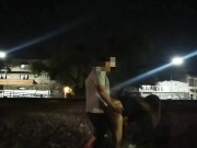 Preview 2 of couple fucking in public with voyeurs anal cum