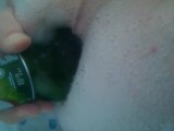 Horny in Jacuzzi - Beer bottle in ass