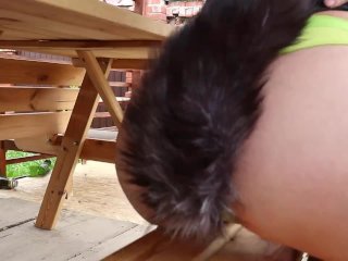 Screen Capture of Video Titled: I'm having fun outside, I hope someone is peeping. MadamFox