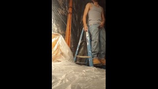 Working on a ladder