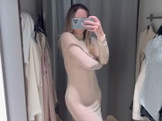 Preview 2 of See through Transparent Sexy dress TRY on Haul