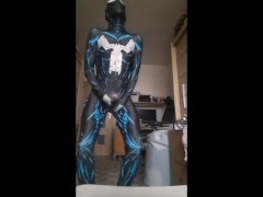 Blue symbiot cum on his underpants in his room