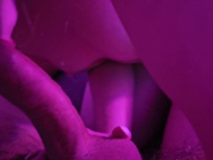Romantic blowjob with tongue and kissing on the cock, little hoe sucks