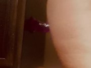 Preview 2 of Sticking my dildo to my dresser and fucking it till I cum