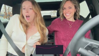 Serenity Cox And Nadia Foxx Take On Another Drive-Through With The Lushes Blasting