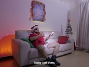 Preview 1 of Santa Claus receives a wonderful gift: A beautiful girl for him to fuck all night