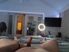 Chubby guy late night solo jerk POV