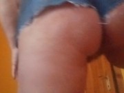 Preview 6 of Mini jeans shorts, no panties, big ass 🥰