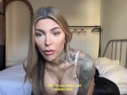 Preview 1 of ITALIAN JOI CUCKOLD - Milf humiliates and cheats on her husband making cum her lover in front of him