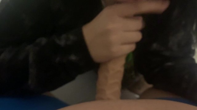 Watch how i suck this dildo