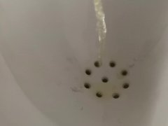 ASMR Pissing in an office public toilet 4K POV