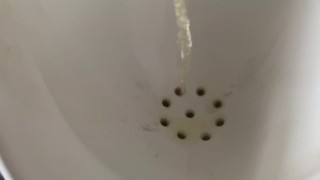 ASMR Pisser dans les toilettes publiques d'un bureau 4K POV