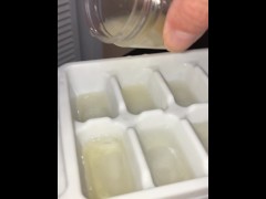 For NYE party my wife told me to make cum cubes from loads I saved all month in the freezer, yum!